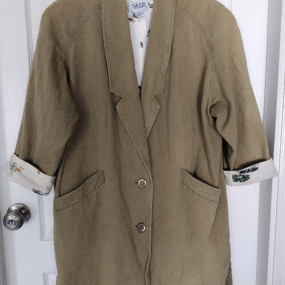 Vintage S.B.II By BIttermen Coat Size L. 100% Cotton. - Picture 15 of 16